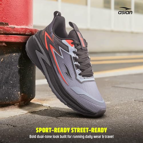Image of ASIAN Quantum-28 Men's Sports Shoes | Knit Mesh Upper, High Traction Outsole with Lateral TPU Support & Memory Foam Shoes | Stylish Training Shoes