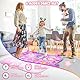 GARNHLOB Kinder Tanzmatte Spielzeug für 3 4 5 6 7 8 9 10+ Jahre alte Mädchen Geburtstagsgeschenke, Musikalische Tanzmatte für Kinder mit 6 Spielmodi, Tanzpad mit integrierter Musik für Weihnachten
