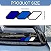 Surosha Tri-Color Grille Decor Badge, Grill Emblem, Car Front Center Mesh Emblem Decoration, Car Creative Badge Decal Auto Bumper Trim Compatible with 4 Runner Highlander RAV4 (White Blue)