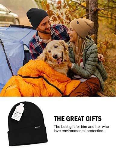 Beanie for Men, Warm and Comfortable Classic Cuffed hat for Women, Soft and Stretchable Wooly Hat in Winter, Gift for Men/Dad