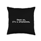 Coding Trust & Geek Humor Programmer's Promise-Trustworthy Coding Design Throw Pillow, 16x16, Multicolor