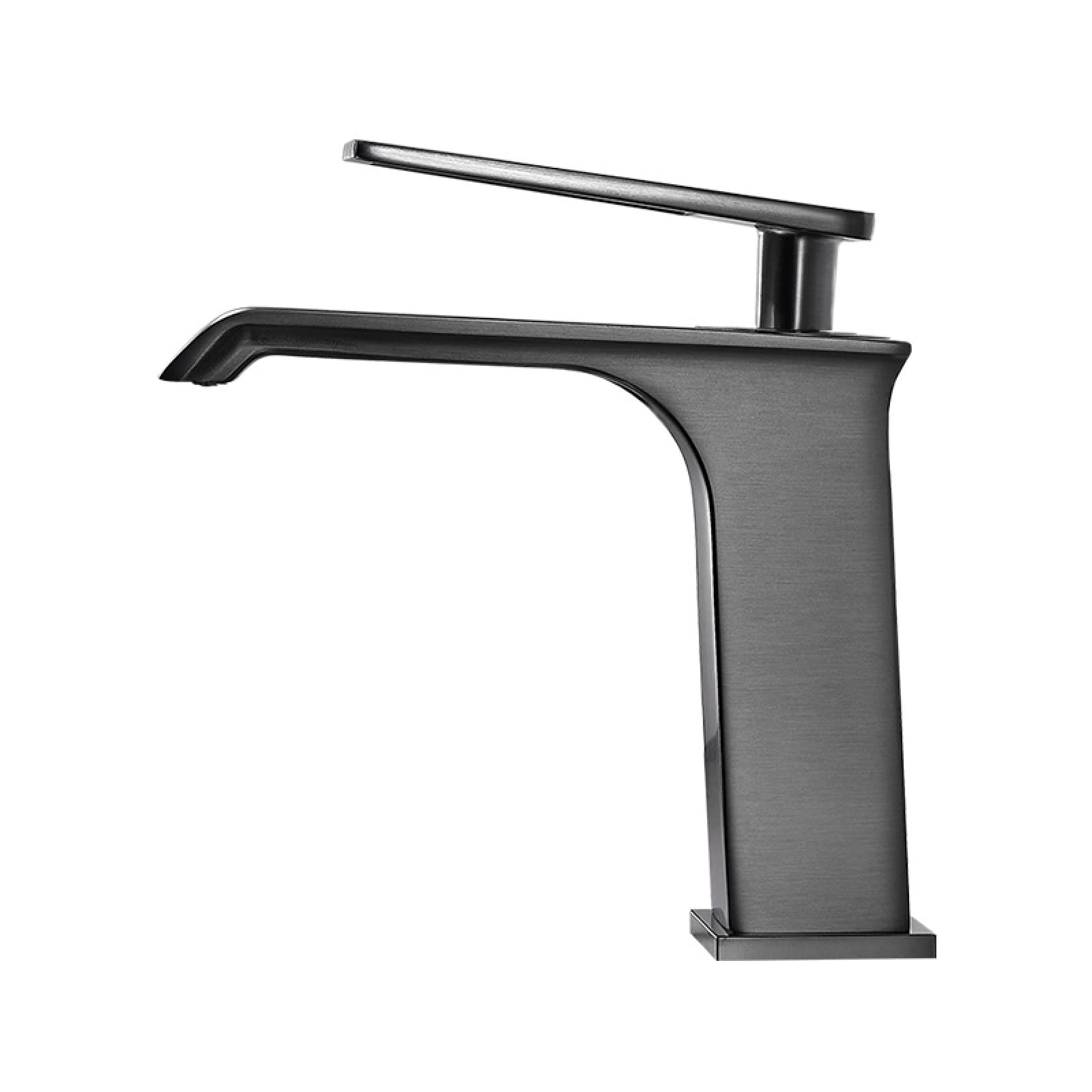 Grifo de lavabo cascada de latón gris para baño con grifería monomando hídrica 8