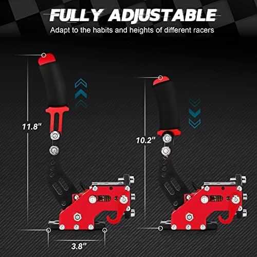USB Handbrake Clamp for PC Sim Racing Games G25 G27 G29 T500 FANATECOSW DIRT RALLY Windows (Red*+Clamp) — view 2