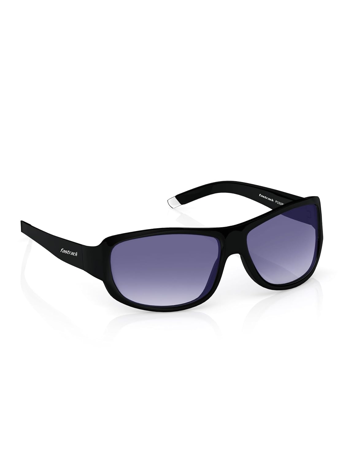 Fastrack Sports Shaped Plastic Frame 100% UV Protected Sunglasses for Men (P089BK1V)