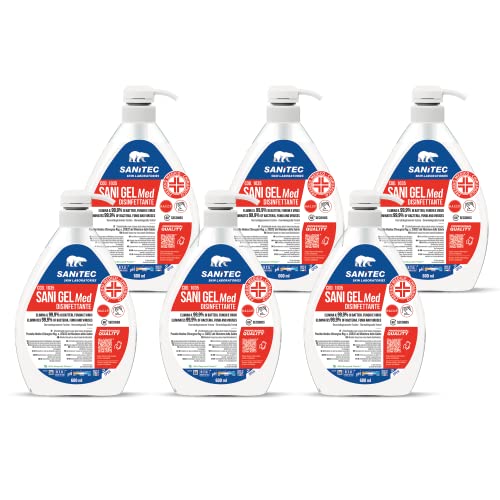 Sanitec, Sani Gel Med, Disinfettante Mani a Base di Alcol
