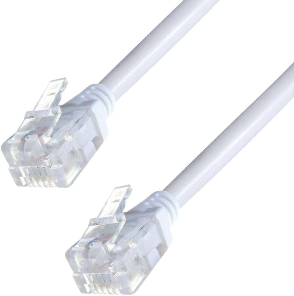 Super High Speed ADSL 2+ Cable Telephone Extension RJ11-RJ11 5m Cat5e BT Broadband up to 10 Times faster than Standard Phone Cable Gold Plated Connector Premium Quality (5m).