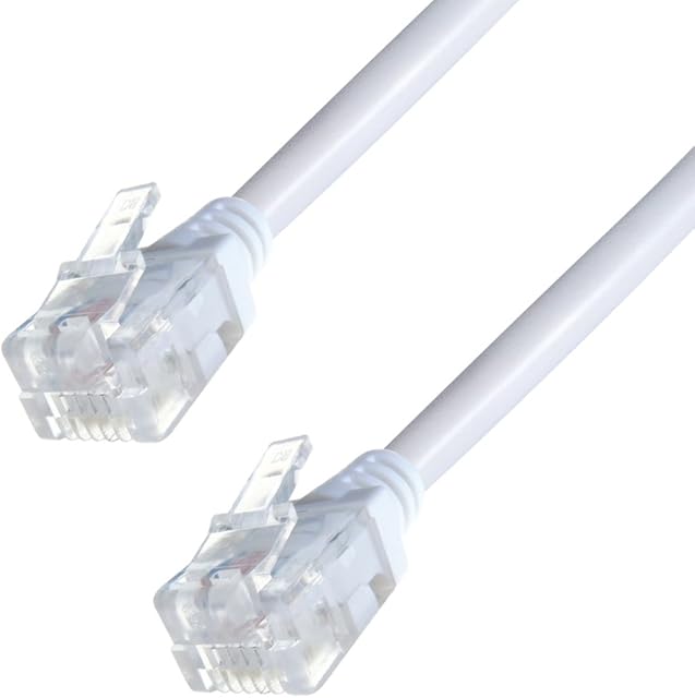 Super High Speed ADSL 2+ Cable Telephone Extension RJ11-RJ11 20m Cat5e BT Broadband up to 10 Times faster than Standard Phone Cable Gold Plated Connector Premium Quality by RGB Networks Ltd. (20m).