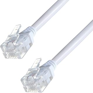 RGB Networks Ltd Super High Speed ADSL 2+ Cable Telephone Extension RJ11-RJ11 20m Cat5e BT Broadband Gold Plated Connector Premium Quality (20m).