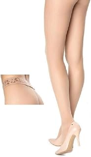 Erotic Silk 30 Den Soft Exclusive Luxe Lace Silicone Band European Pantyhose
