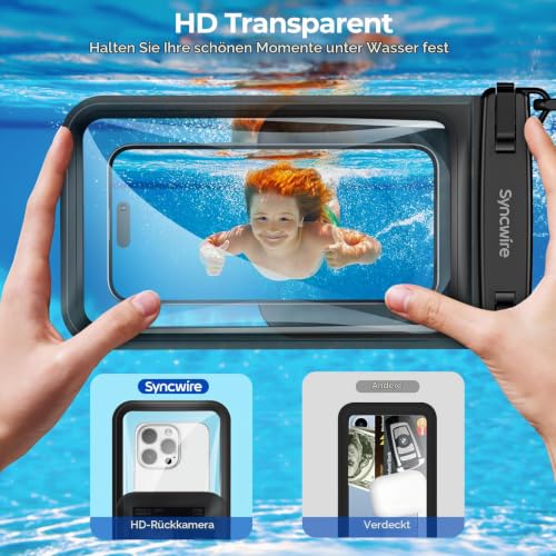 SYNCWIRE wasserdichte Handyhülle, 2er-Pack IPX8 Doppelter Unterwasser Handybeutel für iPhone 17 16 15 14 13 12 11 Pro Max XR XS X… – Ansicht 5
