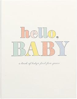 C.R. Gibson B248-22583 Baby Book with Gift Box, "Hello Baby" Gender Neutral, 8.75'' W x 11.25'' H