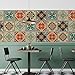 meihea 30Pcs Bohemian Style Tile self-Adhesive wall Sticker, Retro Style Wallpaper, Waterproof Living Room Kitchen Bedroom wall Sticker, Stair Decoration Sticker, 4x4 inches
