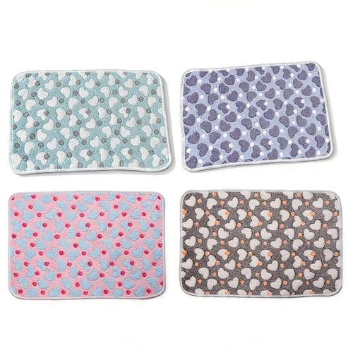 4Pcs Guinea Pig Cage Liner, Mats Washable & Reusable Guinea Pig Bedding, Soft & Absorbent Guinea Pig Fleece Cage Liners Pee Pads, Fleece Liners for Guinea Pigs, Hamsters,Hedgehogs,Ferrets,Chinchillas