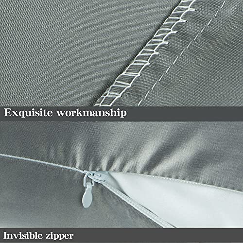 Ntbay 2 Pack Satin Zippered Toddler Pillowcases, Super Soft Luxury And Silky Baby Travel Pillow Covers, 13X18 Inches, Dark Grey #TOP2
