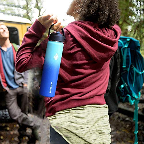 Sendestar Straw Lid For Hydro Flask Wide Mouth Sports Water Bottle With 2 Straws And 1 Brush (Black) #TOP5