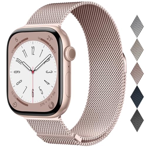 Image of Milanese Loop Compatible with Apple Watch Straps 38mm 40mm 41mm 42mm 44mm 45mm 46mm 49mm Women & Men, Magnetic Clasp Adjustable Metal Bands for iWatch Series 11 10 9 8 7 6 5 4 Ultra SE 3 2 1