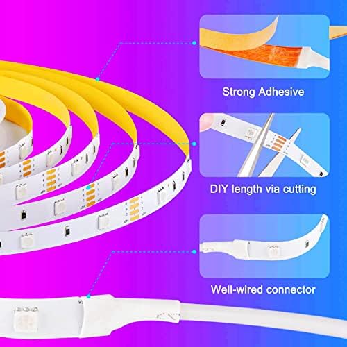 Wixann LED Strip Light,RGB LED Strip Lights 10m with Remote,Dimmable Music Sync LED Lights,12V Flexible SMD 5050 LED Strip Lights,Specialty & Decorative Lighting