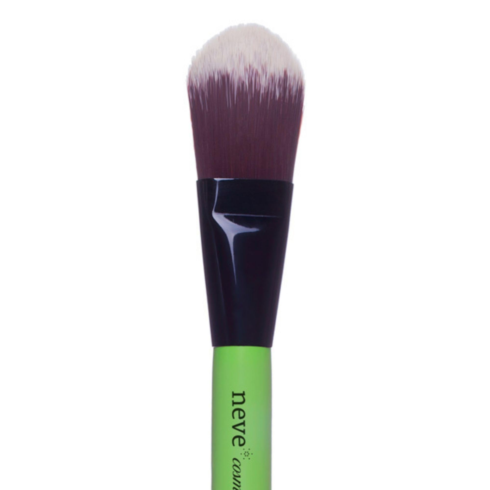 Neve Cosmetics Flat Bristle Brush for Foundation and Concealer Cream or Gel | Lime Foundation