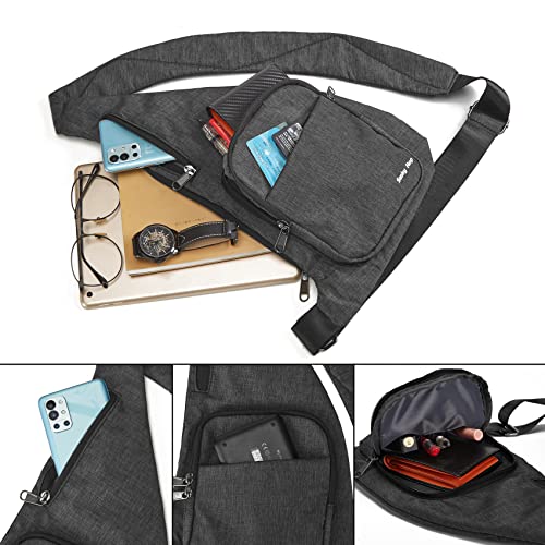 Image of Seoky Rop Sling Bag Slim Personal Purse Pocket Small Crossbody Chest Bag
