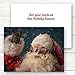 Rock 'n Roll Santa Holiday Card Pack - Set of 25 cards - 1 design, versed inside with envelopes