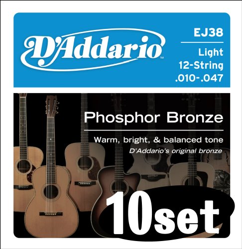 D'Addario __I AR[XeBbNM^[ tHXt@[uY Light 12 .010-.047 EJ38 x 10Zbg yKiz