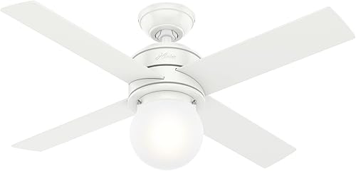 Hunter Fan Company 50275 Hepburn Ventilador de techo, 44, acabado blanco mate
