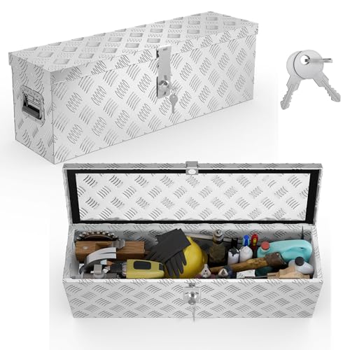 UISEBRT boîte à outils en aluminium robuste, serrée et étanche, 800 x 220 x 225 mm, pour...