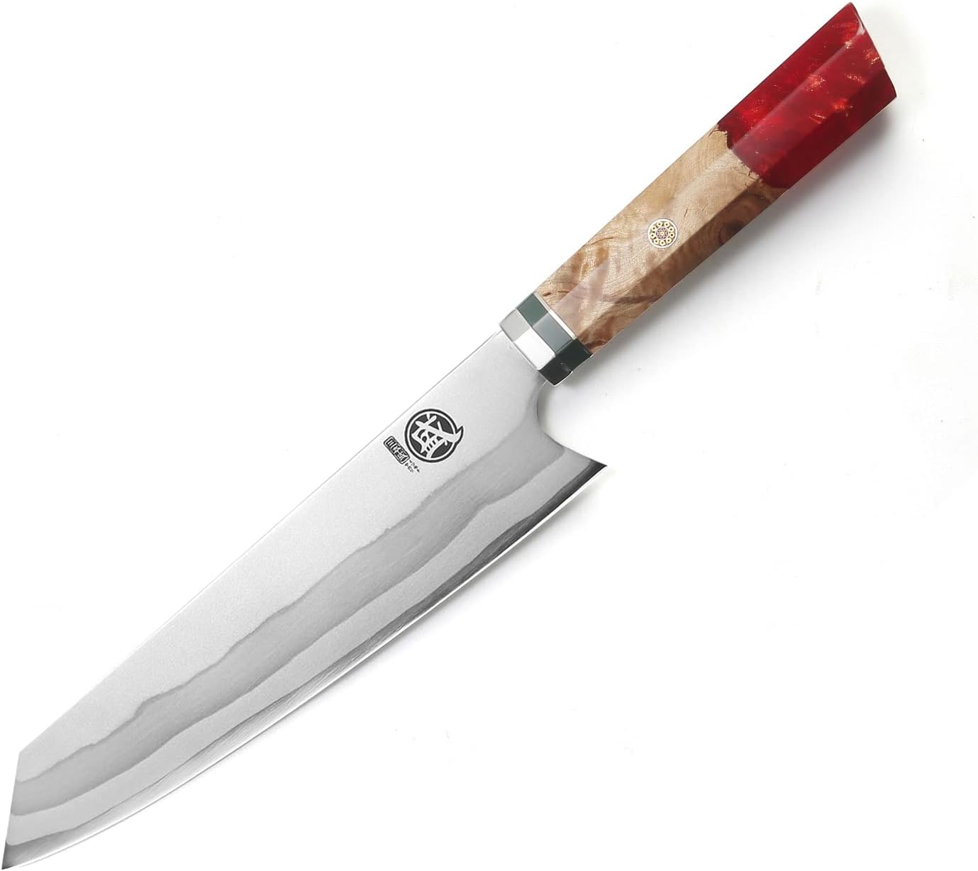8 inch Kiritsuke Knife Kitchen Chef’s Knife, Professional Japanese Kitchen Cooking Knives Damascus Japan Steel (Red Pomegranate Handle)