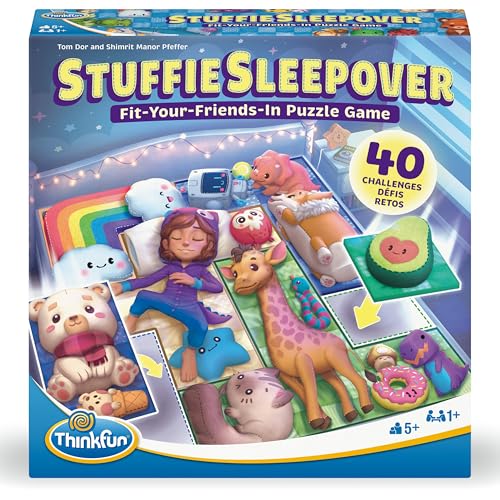 ThinkFun Stuffie Sleepover Logic Game 40 retos para niños 5+ miniatura 5