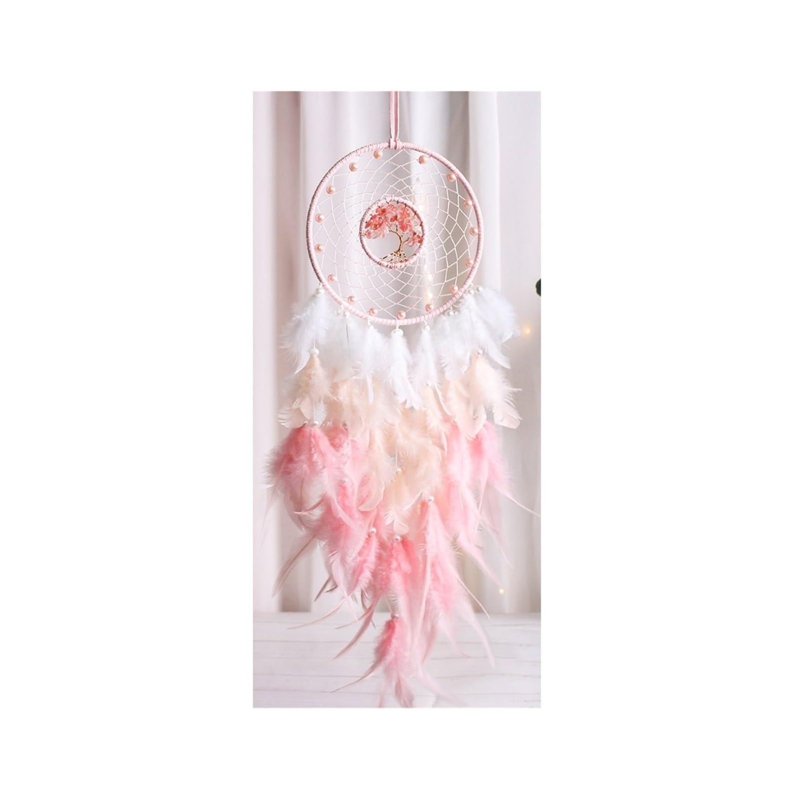 Dream Catcher The Tree Of Life Healing Crystal Stone Hanging Ornaments Room Decor Gift For Bedrooms