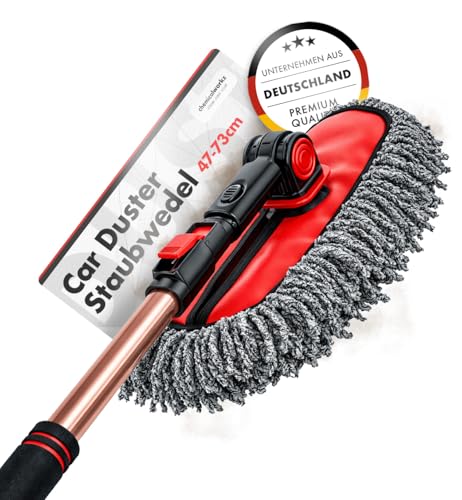 chemicalworkz Car Duster Staubwedel Auto | Premium Auto Staubwischer mit lang ausziehbarem Teleskopgriff & sanfter Mikrofaser für kratzfreies Staubwischen von Lack Glas und empfindlichen Oberflächen