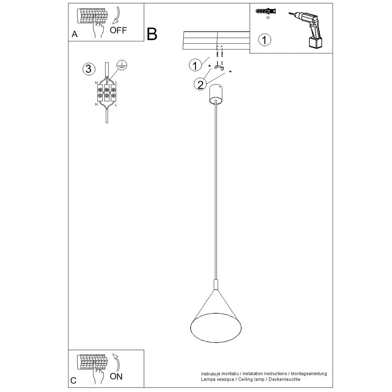 SOLLUX lighting Pendelleuchte LED Hängelampe Nox 25 cm roter Ocker