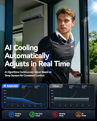 Image of AICE LITE MAX 2026 AI Neck Air Conditioner, Real AC Neck Fan Cooling, Blue