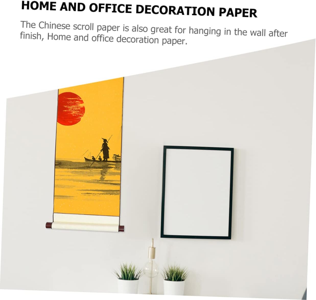 jojofuny Professional Blank Hanging Scroll for Chinese Calligraphy and Painting Multi Function Antique Style Parchment Paper for Art and Writing Enthusiasts