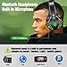 immagine 3PHOINIKAS Cuffie Gaming PS4, Cuffie Wireless Bluetooth con surround 7.1 per bassi, Cuffie da Gioco con Microfono per Xbox One, PC, Nintendo Switch - Verde