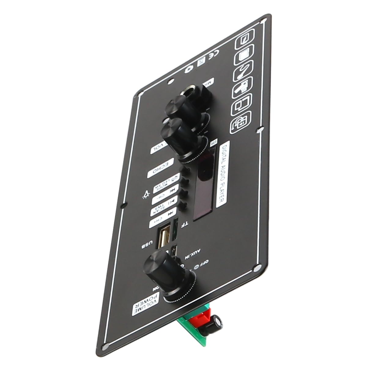 Scheda Amplificatore Audio Bluetooth 15 W con Altoparlante Audio FM BT Portatile 5 V Scheda Amplificatore di Potenza Karaoke Modulo Radio Audio Amplificatore MP3