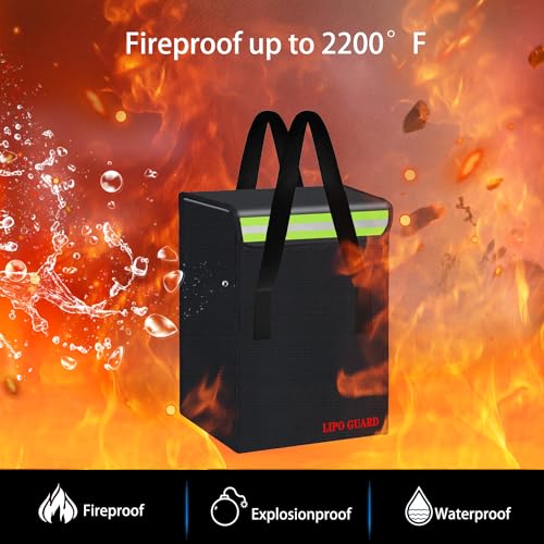 Bolsa de seguridad para batería Lipo que previene incendios durante la carga 4