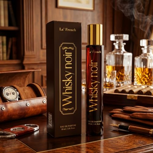 Image of La French Whisky Noir Perfume 30ml | Long-Lasting Premium Fragrance for Men | Bergamot, Jasmine & Patchouli Notes | Bold & Sophisticated Scent