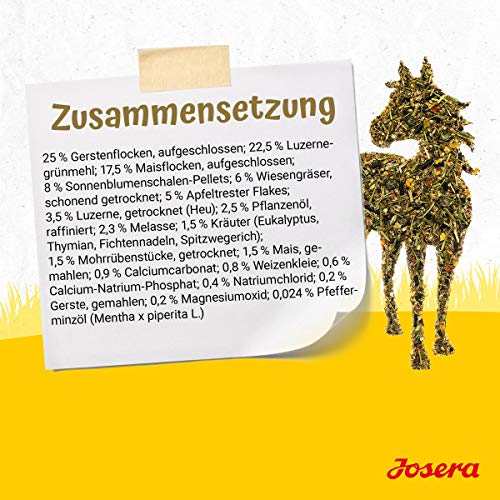 JOSERA Wald & Wiese (1 x 15 kg) | Premium Pferdefutter - das atemwegsunterstützende Kräutermüsli| haferfrei |Stärke- & zuckerreduziert | 1er Pack