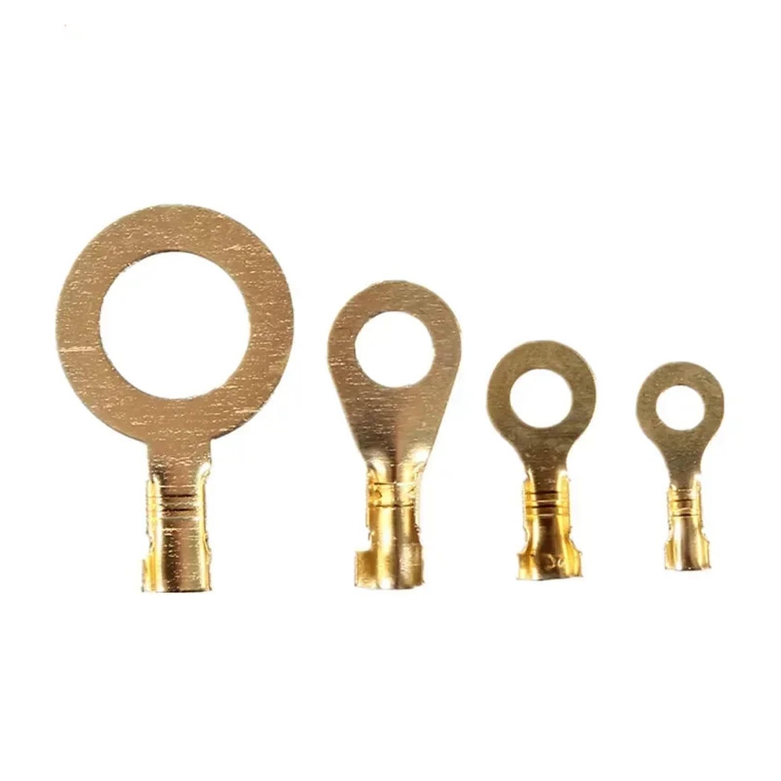 Umexidra One Color Ring Insulated Wire Connector, Copper Crimp Ring Lugs M3-M10 100 Pcs Non-Insulated(M10)