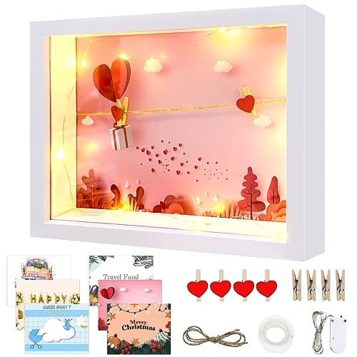 MeYuxg 3D Bilderrahmen zum Befüllen - Tief Mit 6 Themenbildern,...