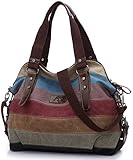 Best Bags For Women - FreeMaster Women's Canvas Multi-Color Hobos Shoulder Bag Tote Review 