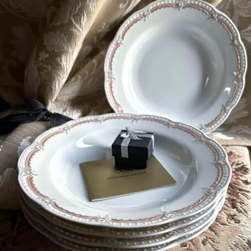 ドイツ製 Hutschenreuther ペールピーチ 金彩 美しいレリーフ5枚