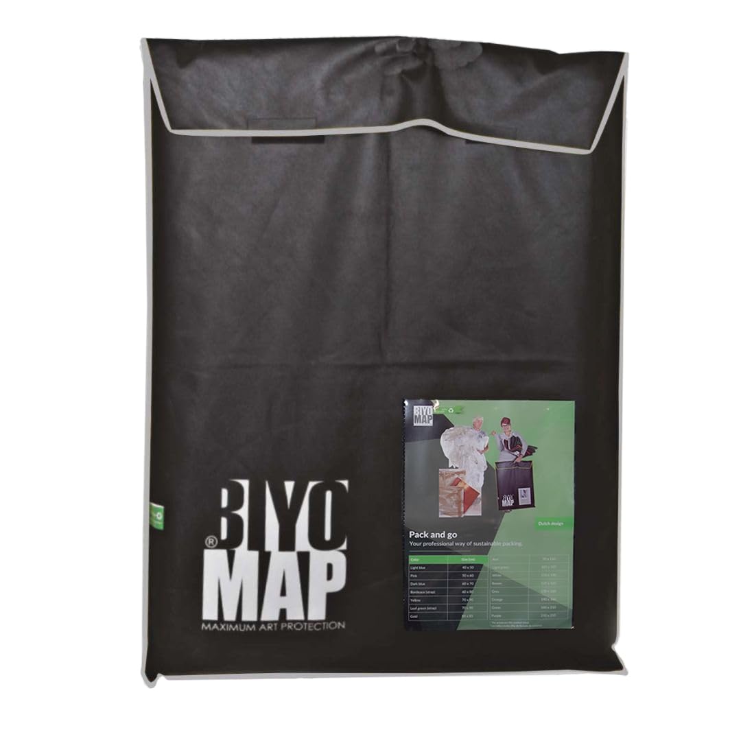 Biyomap Sustainable Painting Transport Cover – Professional Art Protection – Water Repellent, Breathable, Environmentally Friendly – Alternative to Bubble Plastic, lila, 130x160 cm, Strong Velcro