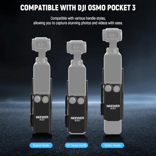 Image of NEEWER BASICS Pocket 3 Extension Mount Adapter Compatible with DJI Osmo Pocket 3 Accessories, Protective Cage Bracket Mic Holder Clamp Stand with Cold Shoe for Tripod Vlog Video Recording, AC017