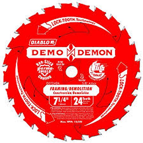 DIABLO D0724DA 7-1/4" X 24 Tooth Framing/Deconstruction Circular Saw Blade
