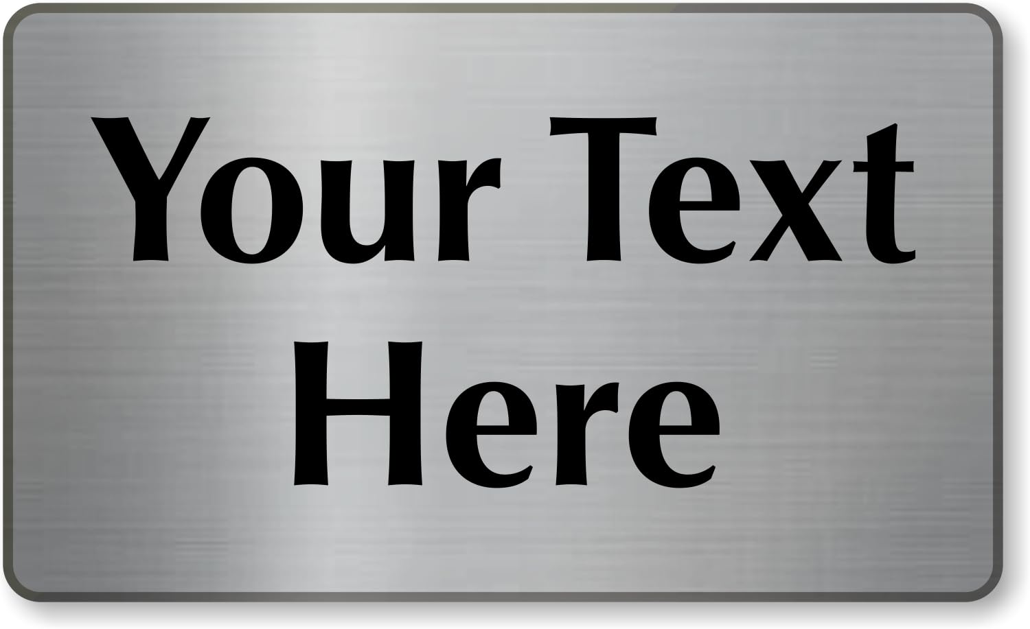 SmartSign Custom Steel Sign - 3" x 5", 40 mil Stainless Steel Metal, Personalized Engraved Sign for Business, Office, Door, Wall, Heavy-Duty Premium