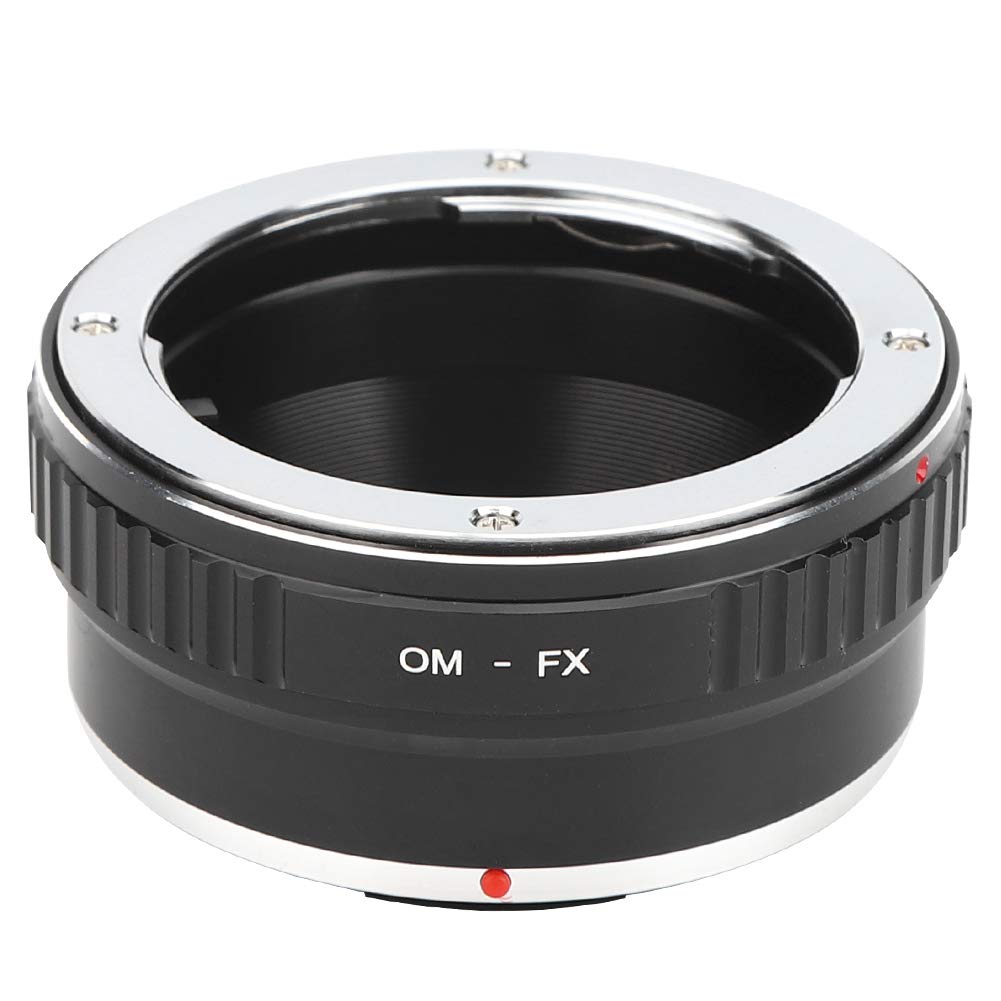 Fikaz OM FX - Anello adattatore per obiettivo Olympus OM, in lega di alluminio, compatibile con fotocamere Fuji FX Mirrorl, anello adattatore per obiettivo compatibile, design leggero