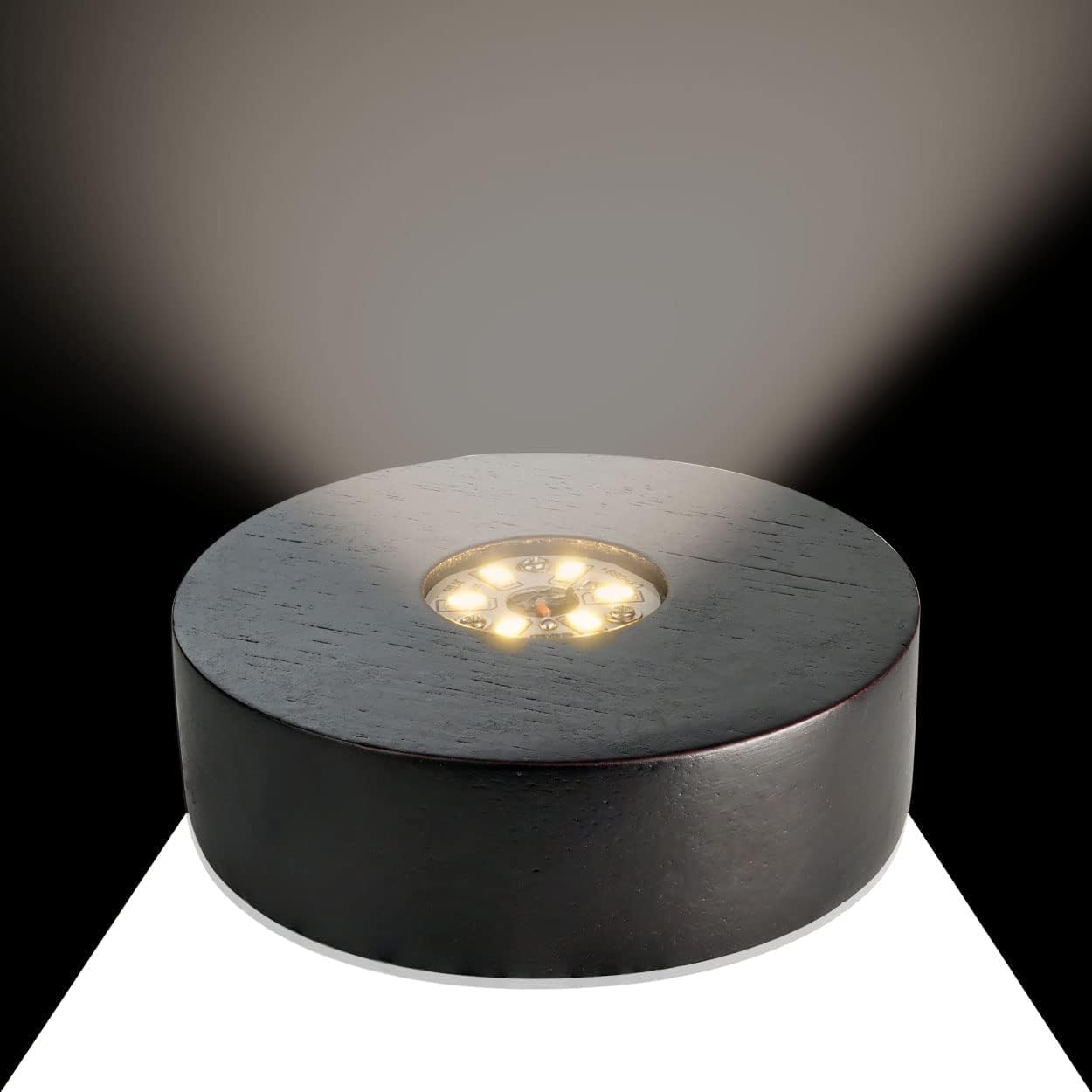 Black Light Base for Crystal Glass Art Display Stand,Battery Power,Yellow Light