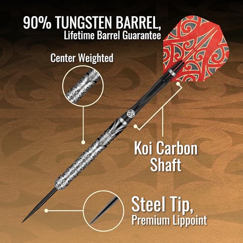 Jeu de fléchettes Warrior Taiaha en tungstène 90% de 23g pour une précision d'élite au tir - 5